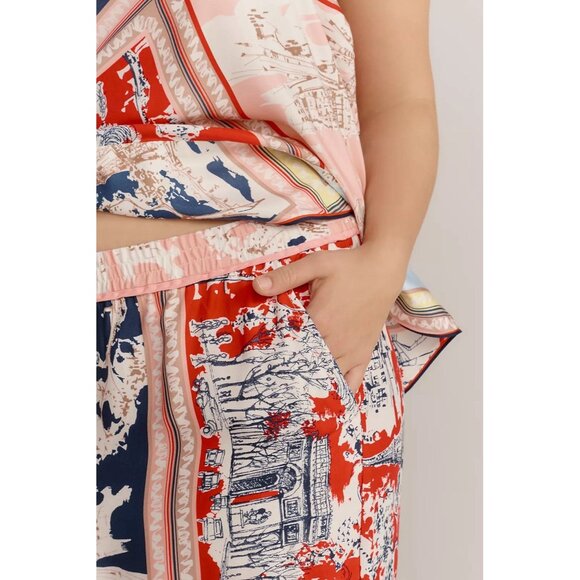 NWT Size 3X - Anthro  The Brooklin Printed Wide-Leg Pull-On Pants (NWT US$ 128) - Picture 2 of 16